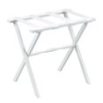 thumbnail image 1 of Hotel White Finish Wood Folding Luggage Rack with White Straps, 1 of 1