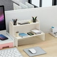 thumbnail image 6 of Trapezoidal Wooden Shelf, 3 Tier Desktop Organizer with Spacious Storage, Easy Assembly, Multi-Scene Use for Home Office, 6 of 6