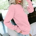 thumbnail image 6 of Hinvhai Seasonal Clearance Long Sleeves Shirt for Women Women's Solid Plus Size Long Sleeve Pocket Blouse Sweater Tops Pink 8(L), 6 of 6