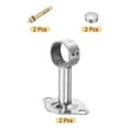 thumbnail image 3 of Uxcell 2 Pack Ceiling Mount Curtain Rod Bracket, 32x100mm Stainless Steel Rod Holders, 3 of 7