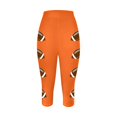 thumbnail image 3 of MKLEKYY Leggings para mujer Leggings deportivos con estampado de rugby de moda informal para mujer Pantalones de yoga Leggings capri 2836, 3 of 3