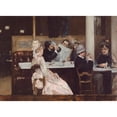 thumbnail image 2 of Henri Gervex 24x19 Gold Ornate Framed and Double Matted Museum Art Print Titled - Cafe Scene in Paris (1877), 2 of 4