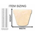thumbnail image 2 of Unfinished Wood Flower Pot Shape - Flower - Craft - up to 46" DIY 7" / 1/4", 2 of 3