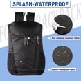 thumbnail image 3 of DOVO Mochila de senderismo, impermeable y resistente al desgaste, mochila ligera, plegable para viajes al aire última intervensión, Negro -, Mid, Mochilas Daypack, 3 of 5