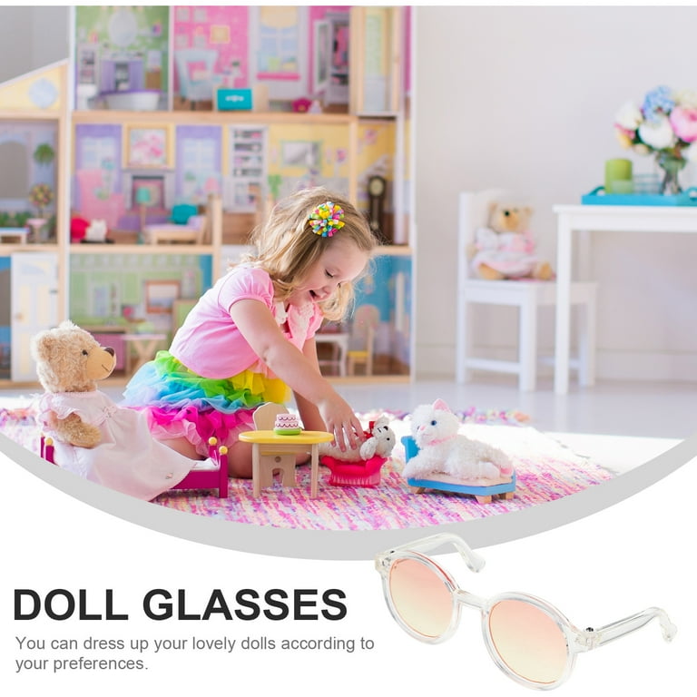 Pairs Doll Mini Glasses Eyewear Decor Sun Plastic Sunglasses