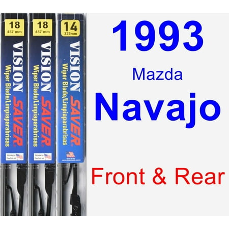 - 1993 Mazda Navajo Wiper Blade Set/Kit (Front & Rear) (3 Blades) - Vision Saver