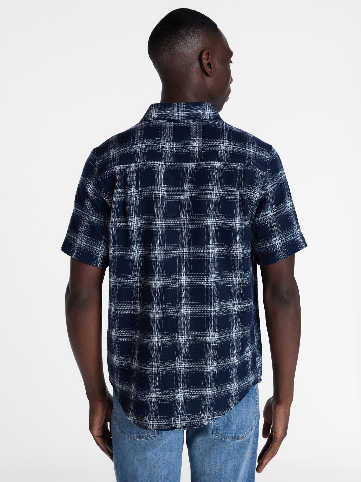 George Men's Poplin Shirt with Short Sleeves, Sizes XS-3XL
