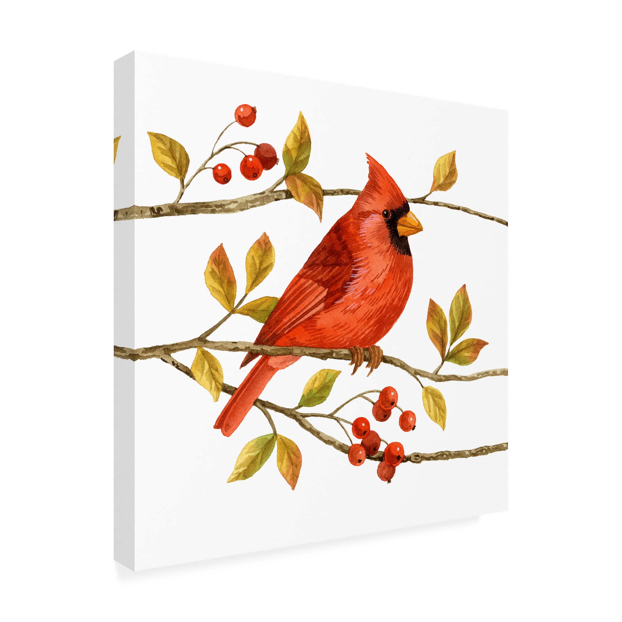 Jane Maday 'Birds And Berries III' Outdoor Canvas 35x47