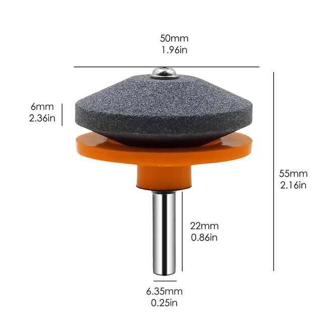 Clearance! beishanbush Grinding Head Universal Lawn Mower Sharpener Lawnmower Sharpener for Power Hand Drill One Size Orange