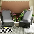thumbnail image 6 of Outsunny Outdoor Lounge Chair Cushion Set of 2, Foldable Patio Chaise Lounge Cushion Set, 76" x 23", Gray, 6 of 9
