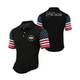 thumbnail image 2 of Domuza Fourth Of July Shirts Polo for Men American Flag Graphics Casual Lapel Short Sleeve Button Down Shirts Summer 2026 Trendy Comfy Relaxed Fit Tops Black 2XL, 2 of 4