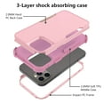 thumbnail image 2 of Mantto for iPhone 11 Case, Heavy Duty Shockproof Drop Protective Hybrid 3 Layer Full Body Rugged Military Grade Protection Hard PC Phone Cover For iPhone 11, Royalblue/Pink, 2 of 4
