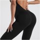thumbnail image 2 of Gibobby Mono Ajustado de Verano Vestido de yoga para mujer con levantamiento de cadera y compresión del vientre, corsé corporal, mallas de fitness con espalda aérea(Negro， XL), 2 of 5