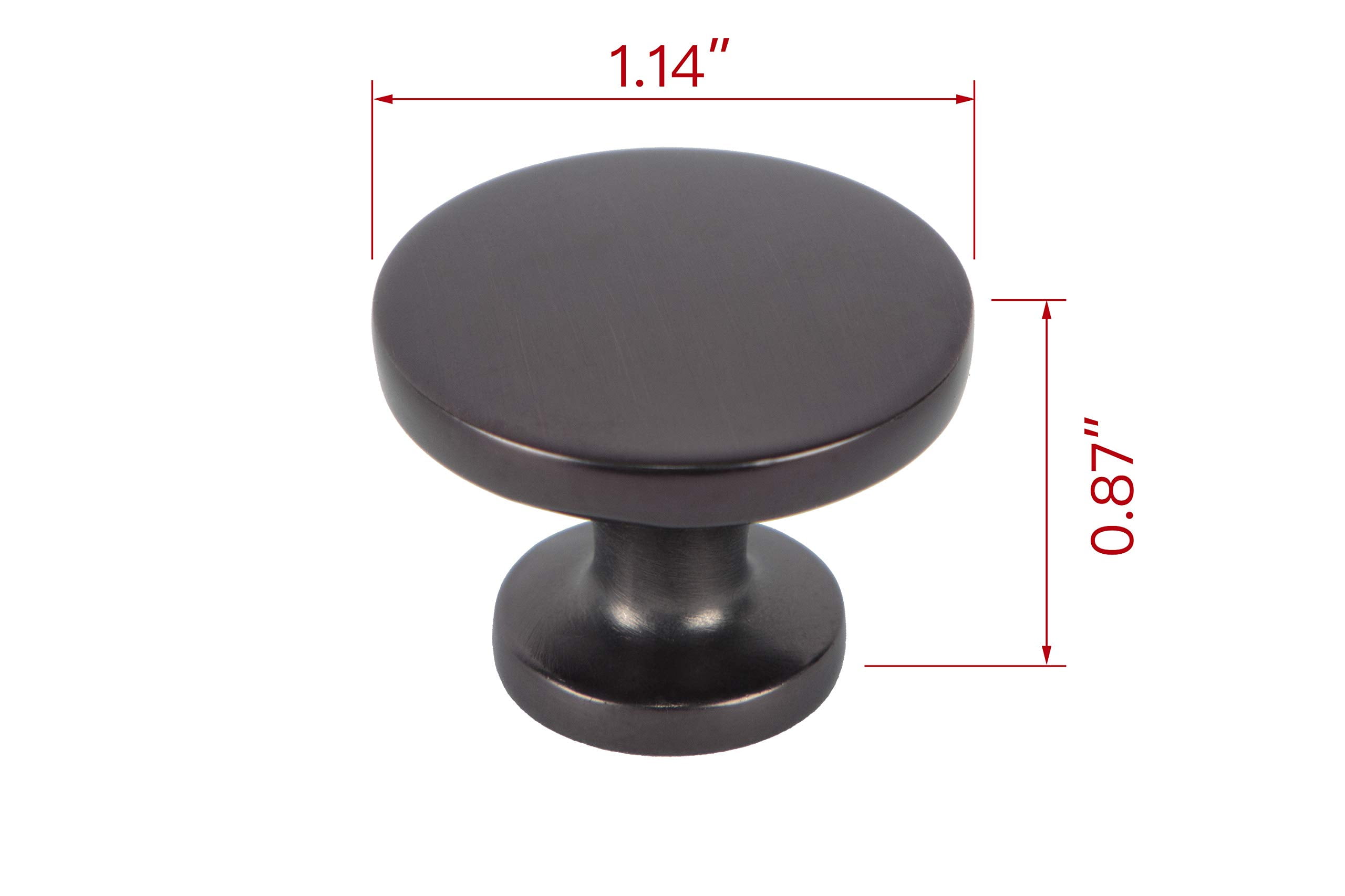 Utopia Alley 10pcs Emme Cabinet Ring Pull Knob - Decorative Cabinet Drop Pull Knobs for Cabinets and Drawers - Vintage Cabinet Hardware with Hand Finished Oil Rubbed Bronze - Pull Knobs 1.14"