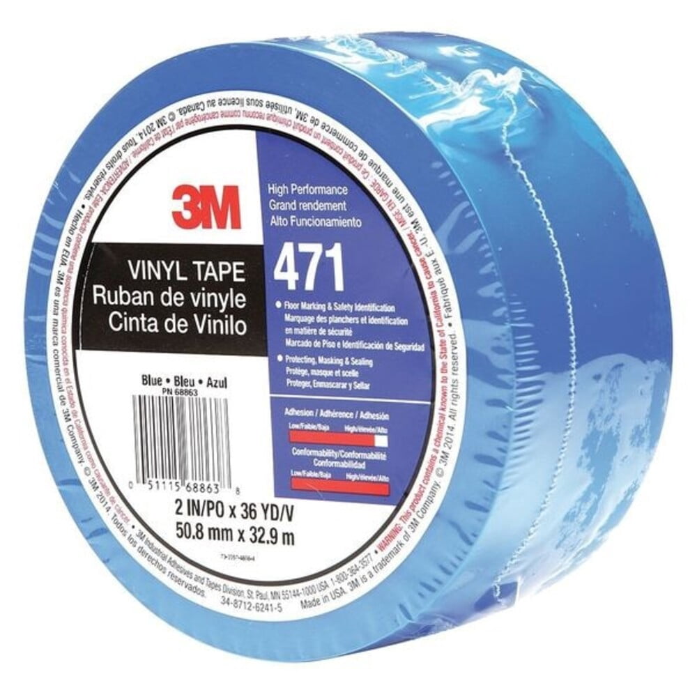 3m Floor Tape,Blue,2 inx108 ft,Roll 471