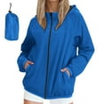 thumbnail image 2 of Mgmyaa Veste Imperméable à Capuche pour Femmes Coupe-Vent Légère avec Poches, 2 of 9