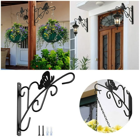 

GuaLeg Simple Outdoor Wrought Decorative Bracket Wall Mounted Wind Chime Hook Hanging Bird Feeder