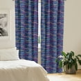 thumbnail image 2 of Ambesonne Colorful Curtains, Abstract Circle Design, Pair of 28"x95", Multicolor, 2 of 5