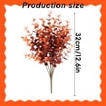 thumbnail image 3 of 12.6in 1PC Artificial Fall Eucalyptus Shrubs, UV Resistant Brown Fall Mums Fake Plants, Weatherproof Greenery for Porch Farmhouse Indoor Outdoor Thanksgiving Decor, 3 of 7