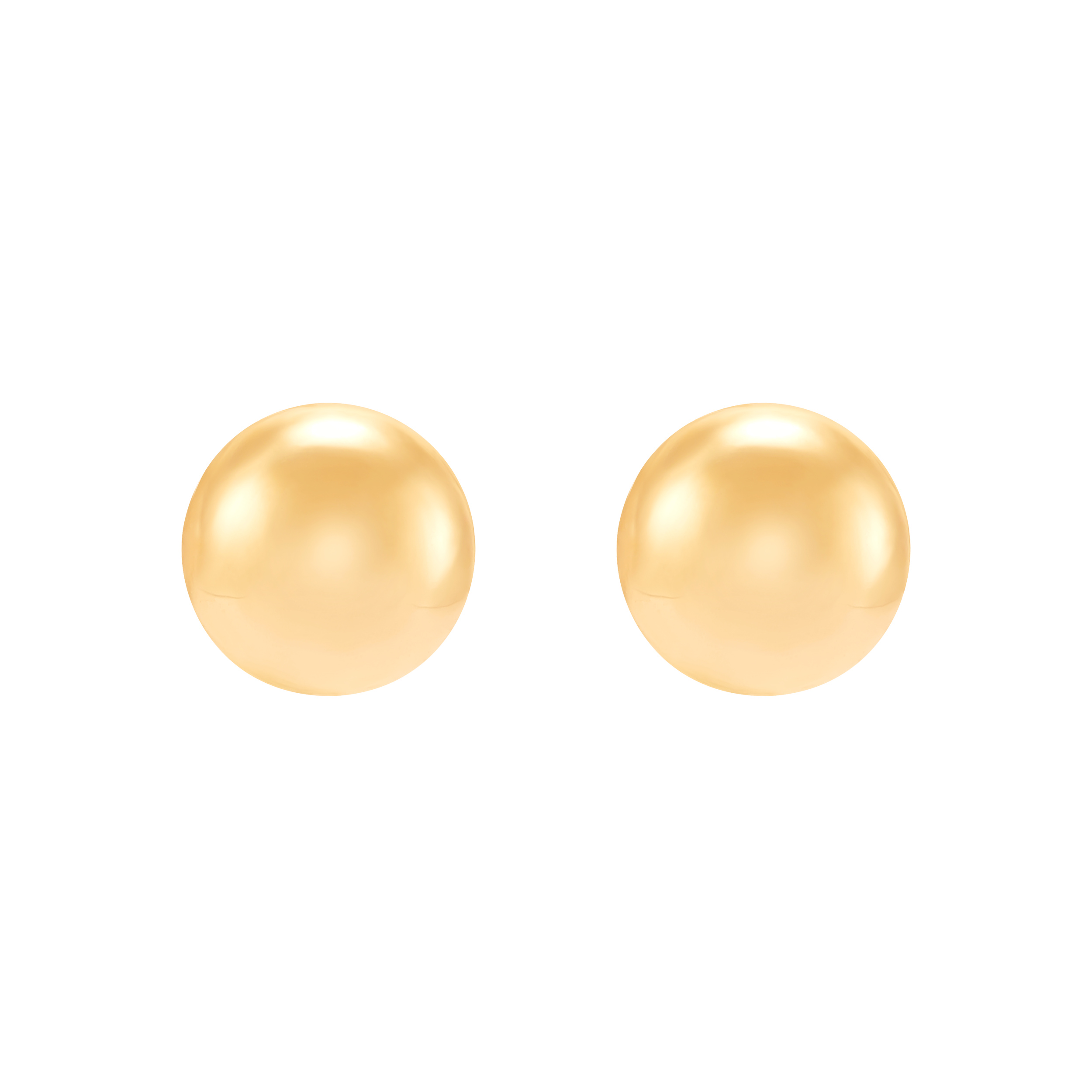 Brilliance Fine Jewelry 10K Yellow Gold 4.75MM Hollow Flat Ball Studs