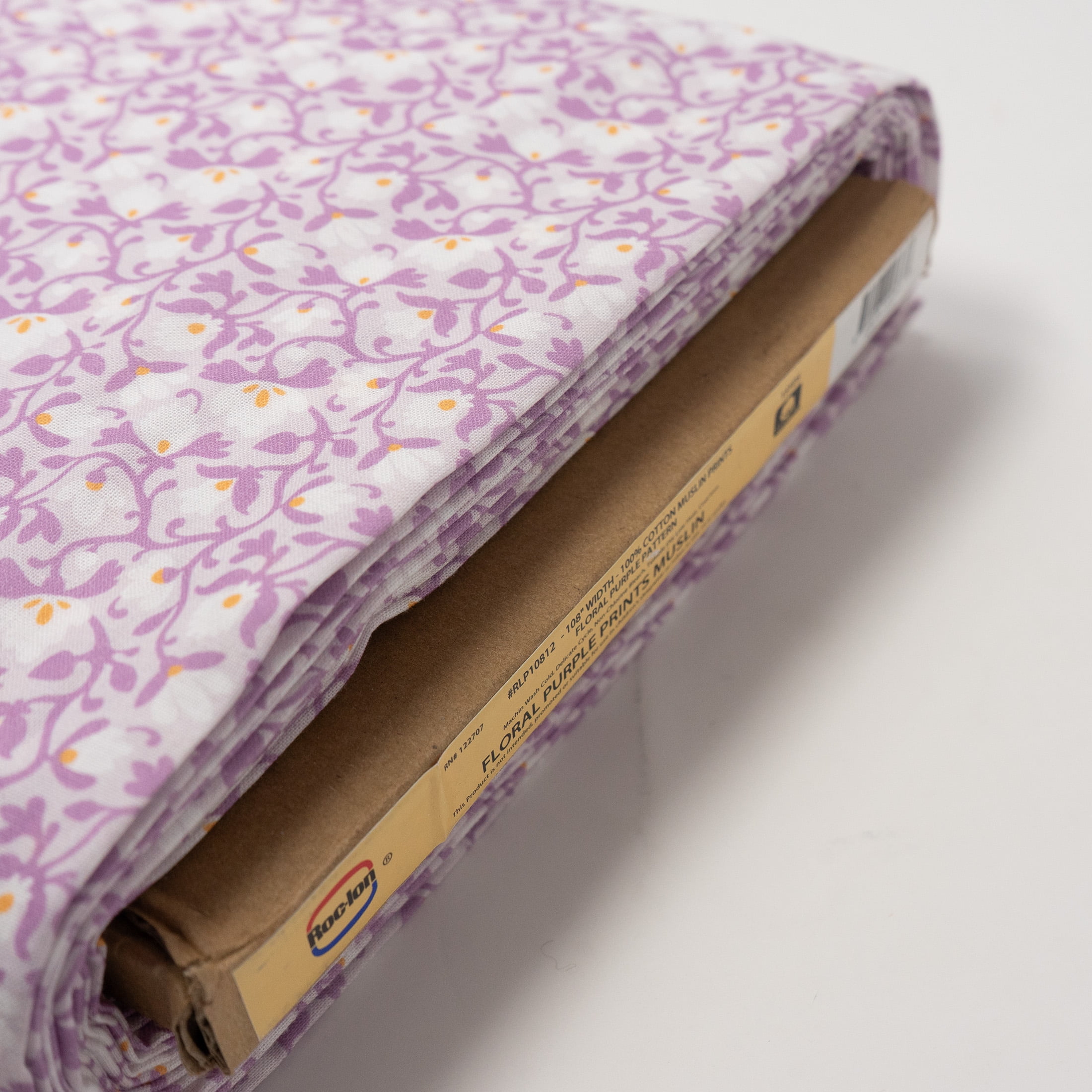 Roc-Lon 100% Cotton, 108" Wide, Quilt Backing, Floral Purple Pattern, Cut by Yard