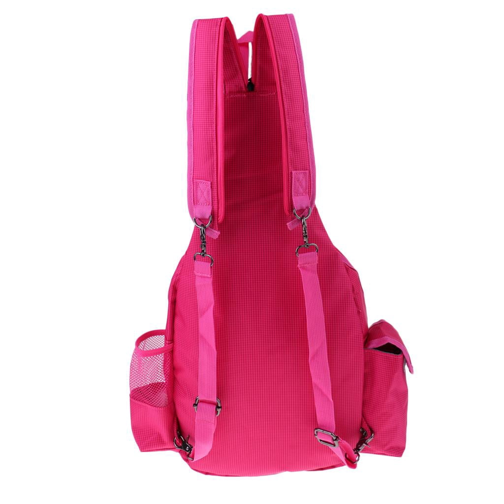 Tennis Racquet Backpack Women Tennis Bag of Wear Resistant Durable Waterproof Tennis Backpack Badminton Rucksack for Outdoor Sports Pickleball , Rose Red, as described