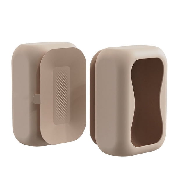 Soporte para caja de pañuelos con ventosa para cocina, baño y coche | Dispensador portátil de toallas de papel con base de succión fuerte | Claro, oscuro, morado, verde, marrón