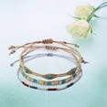 thumbnail image 4 of 3pcs/Set Handmade Braid Bangles Bracelets Wrap Jewelry Bohemia Charm Bracelets, 4 of 8