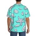 thumbnail image 5 of Wukai Seashell And Starfish Men's Casual Short-Sleeve Button Down Shirt - Lightweight Summer Dress Shirt for Daily Wear-, 5 of 7