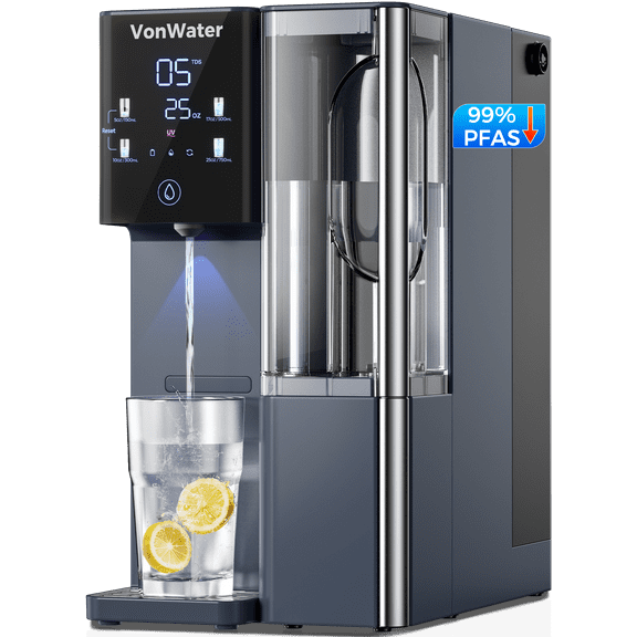 VonWater CT910 Countertop Reverse Osmosis Water Filter System, 7-Stage RO Water Filtration System, 528 Gallons Water Purifier, NSF/ANSI 372, Reduce TDS PFAS, No Installation