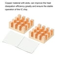 thumbnail image 5 of Uxcell Copper Heatsink 15x15x6mm with Self Adhesive for IC Chipset Cooler 5pcs, 5 of 6