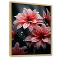 thumbnail image 2 of Designart "Pink Crimson euphony I" Floral Floater Framed Canvas Print, 2 of 7