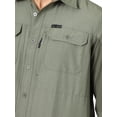 thumbnail image 2 of Camisa ATG by Wrangler para hombre, manga larga, color oliva oscuro, talla M, 2 of 6