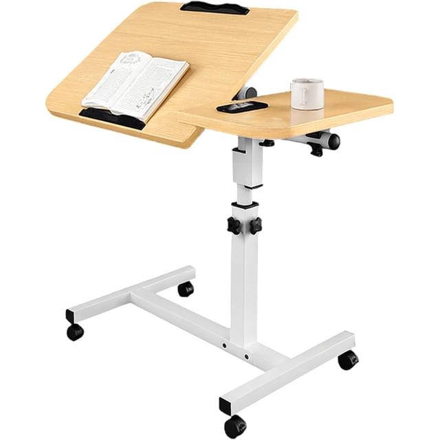 Mesa para Laptop Bluelander con Altura Ajustable y Ruedas con Bloqueo, Café