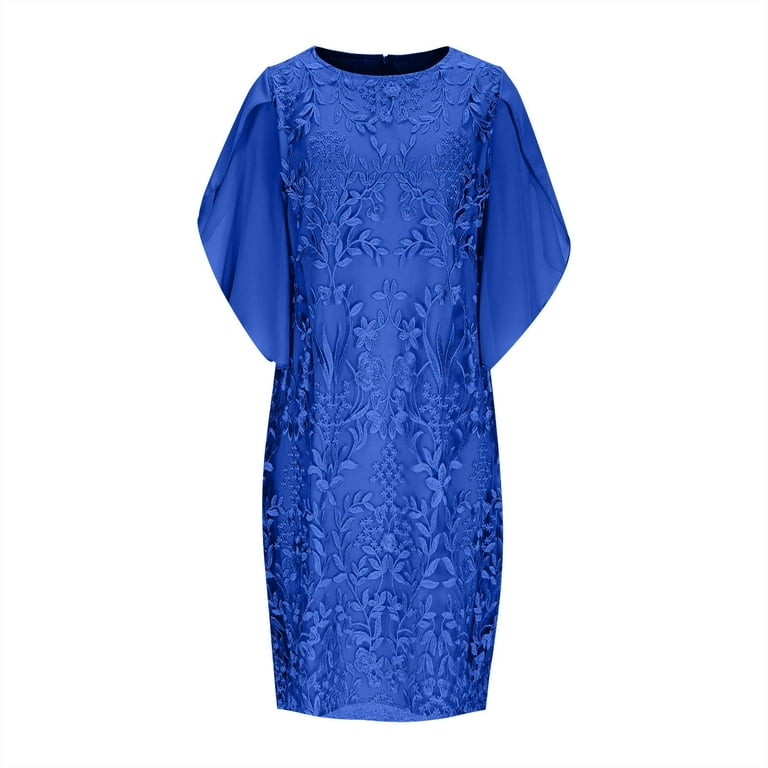knee length dresses for ladies Plus Size Lace Midi Dress – Champagne Gold Elegant Shift – Pluspreorder