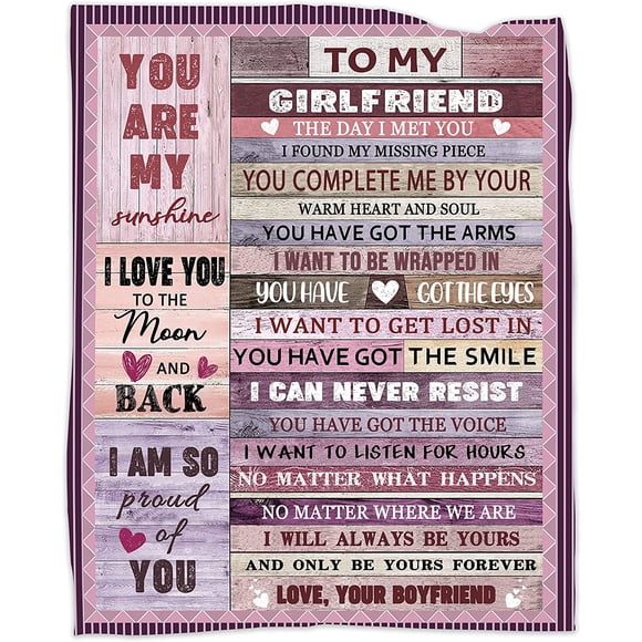À Ma Petite Amie Cadeaux Couverture Je t'Aime Couvertures 50 Pouces x60 Pouces Couverture à Ma Petite Amie Flanelle Polaire Couvertures Cadeau d'Anniversaire Saint-Valentin pour Elle