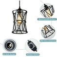 thumbnail image 3 of Farmhouse Pendant Lighting, Outdoor Swag Lamp with Plug in Cord and On/Off Dimmer Switch, Hanging Light Fixture with Clear Glass Lampshade for Dining Room Bedroom Foyer Hallway Kitchen Island, 3 of 7