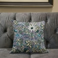 thumbnail image 5 of Flying Floral Paisley Throw Pillow with Removable Cover in Green Purple Blue 20x20, 5 of 5