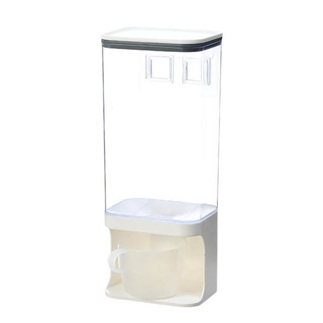 Caja de granos Caja de almacenamiento de cereales multifuncional Organizador de alimentos secos Suministros de cocina Hugtrwg Para estrenar