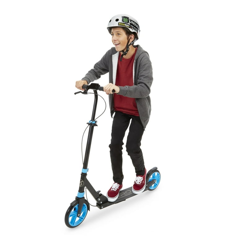 Viro Rides Sport Runner Folding Kick Scooter Black Blue