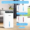 thumbnail image 4 of Dehumidifier for Home, 85 OZ Water , (800sq.ft) Small Dehumidifiers for Bathroom Bedroom Basement with Drain Hose, Auto Shut Off, 3 Gear Timer, Sleep Mode, 7 Colors LED Light, 4 of 6
