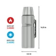thumbnail image 7 of Thermos Stainless King Vacuum Insulated Beverage Bottle, Matte Stainless Steel, 2L, 7 of 7