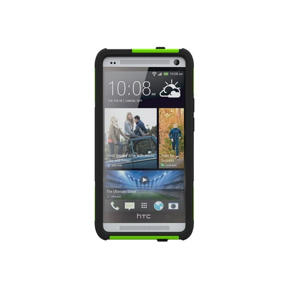 Trident Aegis Series - Case for cell phone - silicone, polycarbonate - green - for HTC One