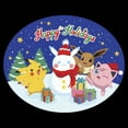 thumbnail image 2 of Men's Pokemon Christmas Happy Holidays Snowman  Long Sleeve Shirt Black X Large, 2 of 4