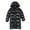 Black, variant on Mercatoo Long Puffer Coat for Boys Girls Winter Quilted Zip Up Hooded Jacket Kids 𝐖aterproof Warm Solid Outdoor Down Outerwear
