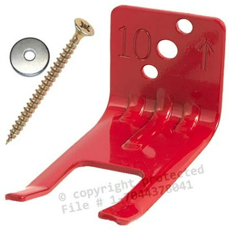 

(Lot of 1) Fire Extinguisher Bracket Wall Hook Mount Hanger Universal from 5 to 13 Lb. Extinguishers Universal For all Extinguishers with Valve Body Slots FREE SCREWS & WASHERS