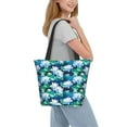 thumbnail image 2 of Honeii Blue Lotus Flower Print Women Top Handle Satchel Handbags,Fashion Handbag,Messenger Tote Bag Purse for Women,Shoulder Bag Handbag for Travel, Work, 2 of 6
