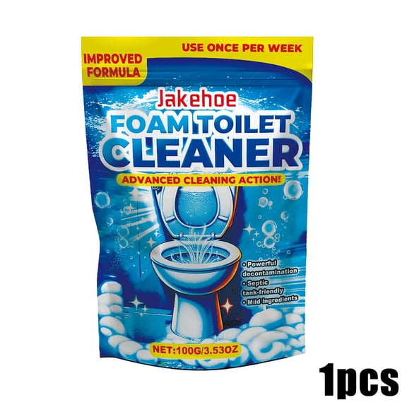 Foaming Toilet Bowl Cleaner – 100g Powerful Stain & Odor Remover, Limescale Prevention, Fast-Acting No-Scrub Formula for Sparkling Toilets