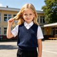 thumbnail image 7 of ibiyuan Boys and Girls Sweater Vest Crewneck Sleeveless School Vests 2026 Fall Winter Cable Top Knitted Pullover Vest, 7 of 7