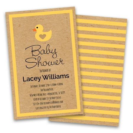 Personalized Rubber Duckie Personalized Baby Shower Invitations